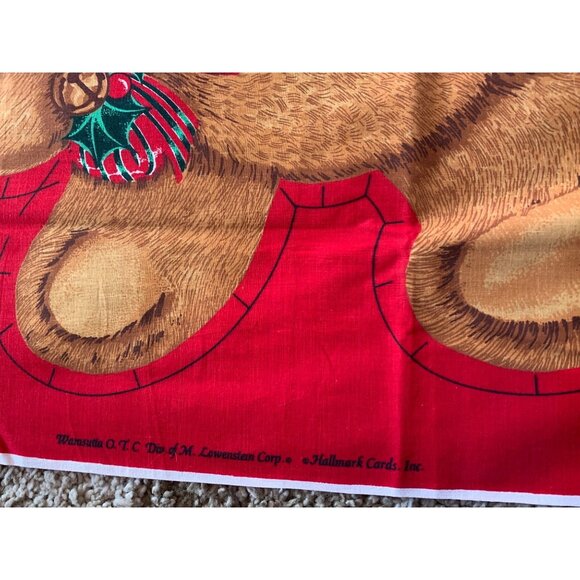 Hallmark Cards A Christmas Gathering Teddy Bear Fabric 19x16 Panel Sew & Stuff - Picture 5 of 8